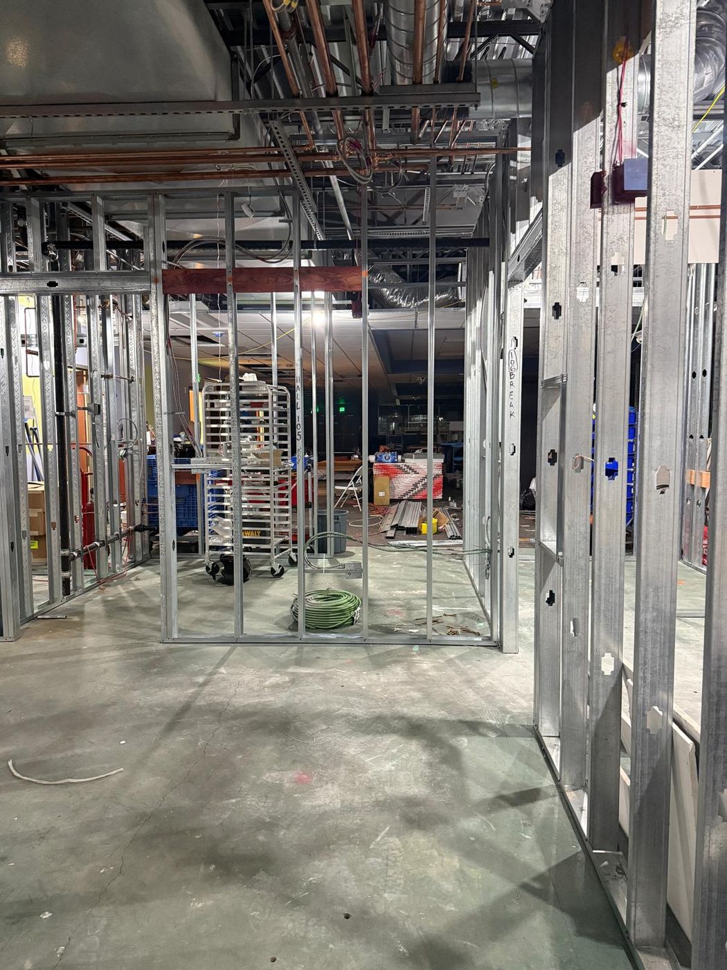 Commercial tenant build-out framing