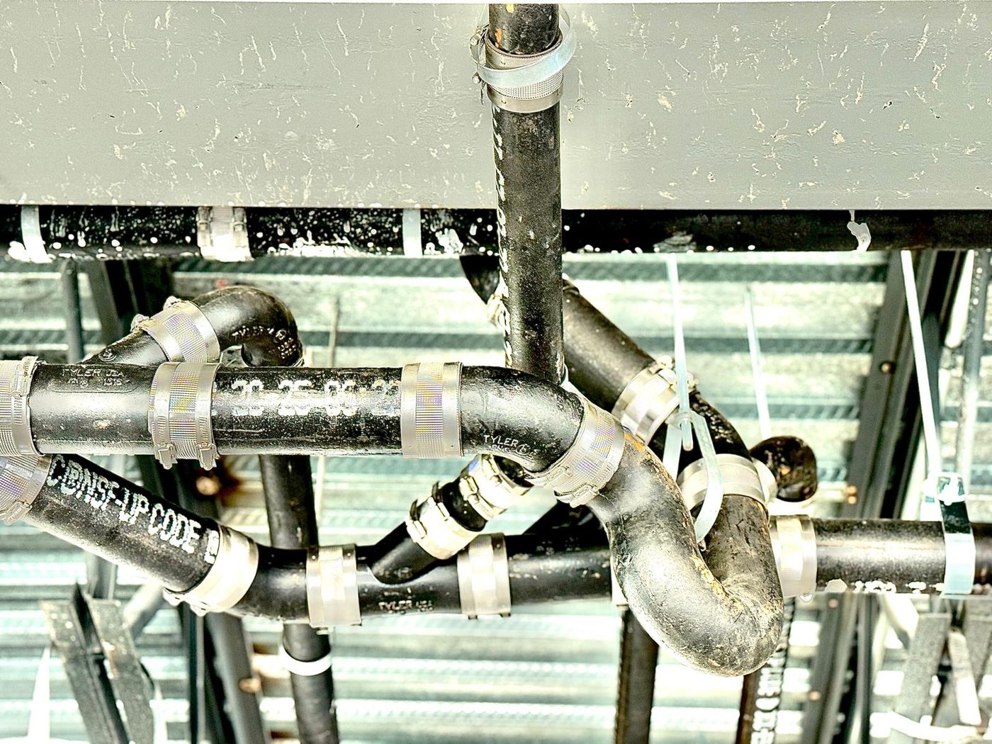 Cast-iron DWV rough-in