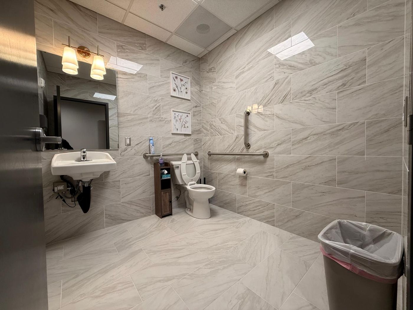 Finished commercial restroom