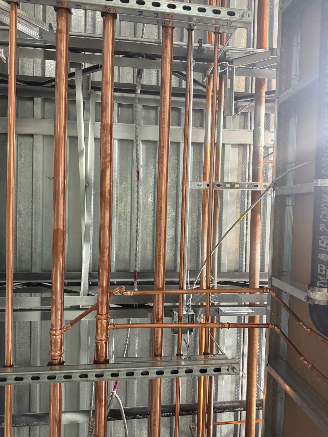 Copper domestic water rough-in